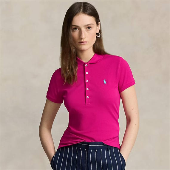 Polo Ralph Lauren Slim Fit Stretch Polo Shirt, Pink Sky